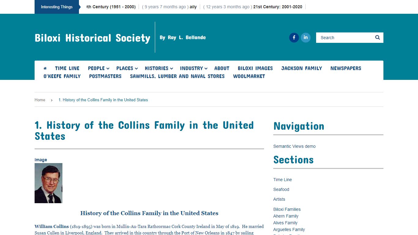 1. History of the Collins Family in the United States ...